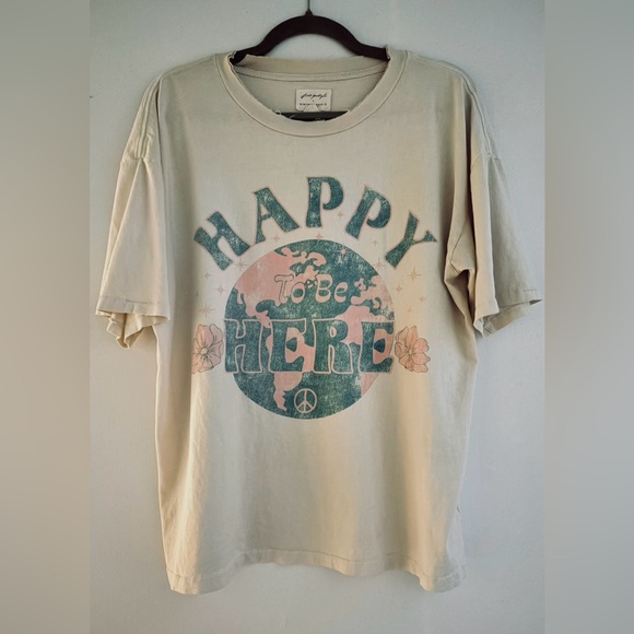Free People x Vintage Souls Happy To Be Here oversized tee 😊 - Picture 13 of 14
